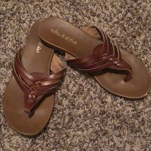 Brown sandals worn twice from Altar’d State